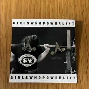 Silver Powerlifting Earrings